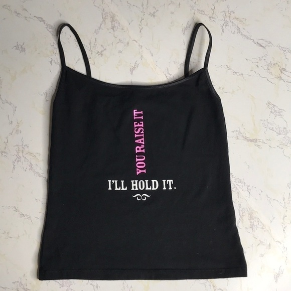 POKER ♦️ ♠️ ♥️ THEME  BLACK TINY TANK TOP MEDIUM - Picture 1 of 5